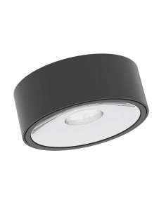 Lampa sufitowa Neo Nero Slim LED - Okrągła, czarna oprawa z chromowanym pierścieniem do nowoczesnych wnętrz. 2