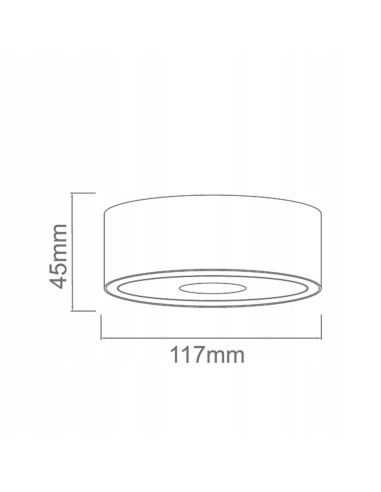 Lampa sufitowa Neo Nero Slim LED - Okrągła, czarna oprawa z chromowanym pierścieniem do nowoczesnych wnętrz.