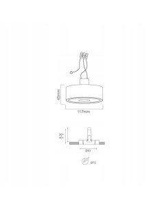 Lampa sufitowa Neo Toupe Slim LED/Ufo Gold - elegancki plafon do nowoczesnych wnętrz w kolorze beżowo-złotym 2