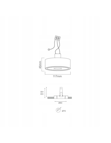 Lampa sufitowa Neo Toupe Slim LED/Ufo Gold - elegancki plafon do nowoczesnych wnętrz w kolorze beżowo-złotym