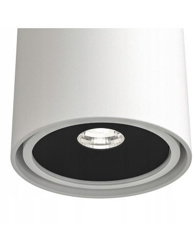 Lampa sufitowa Neo Bianco z czarnym akcentem - nowoczesny plafon z aluminium do stylowego oświetlenia wnętrz 1xGU10