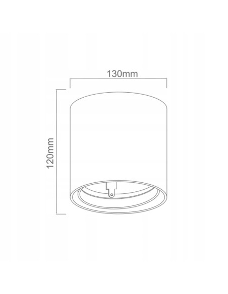 Lampa sufitowa Neo Bianco z czarnym akcentem - nowoczesny plafon z aluminium do stylowego oświetlenia wnętrz 1xGU10