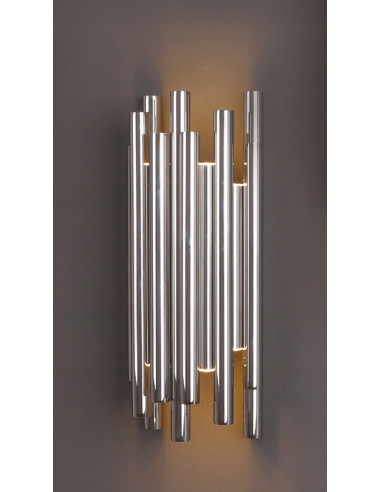 Kinkiet LED Organic Maxlight - Chromowany, Nowoczesny, Ciepłe Światło 3000K, Elegancki Design, Srebrny