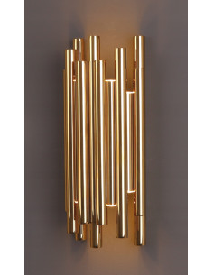 Kinkiet Organic w kształcie rurki, złoty LED 8W, nowoczesny design do korytarza i wnętrz marki Maxlight 2