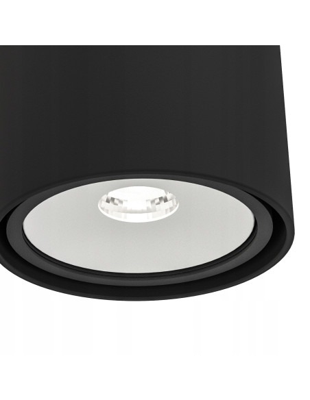 Plafon Neo Nero Mobile - elegancka lampa sufitowa w matowej czerni z białym akcentem od Orlicki Design