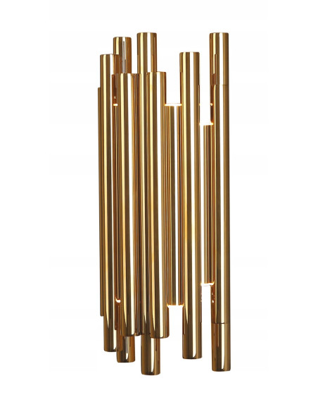 Kinkiet Organic w kształcie rurki, złoty LED 8W, nowoczesny design do korytarza i wnętrz marki Maxlight