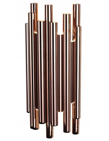 Lampa sufitowa LED Organic w miedzi – nowoczesny design inspirowany naturą, idealna do sypialni i salonu, 43 cm.