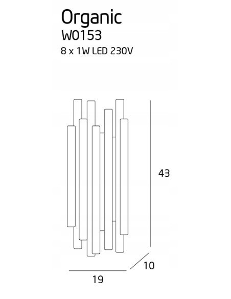 Lampa sufitowa LED Organic w miedzi – nowoczesny design inspirowany naturą, idealna do sypialni i salonu, 43 cm.