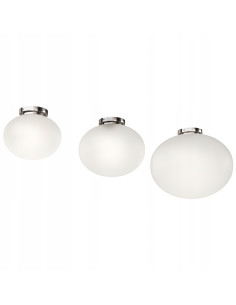 Lampa sufitowa Palla - Nowoczesna kula szklana w białym opalu do eleganckich wnętrz, idealna do salonu i sypialni 2