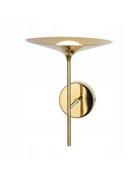 Kinkiet Hana w kształcie kieliszka, złoty, energooszczędny LED, nowoczesny design do salonu i sypialni