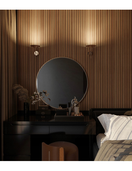 Kinkiet Hana w kształcie kieliszka, złoty, energooszczędny LED, nowoczesny design do salonu i sypialni