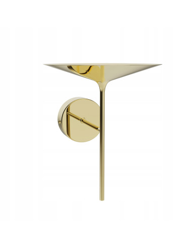 Kinkiet Hana w kształcie kieliszka, złoty, energooszczędny LED, nowoczesny design do salonu i sypialni