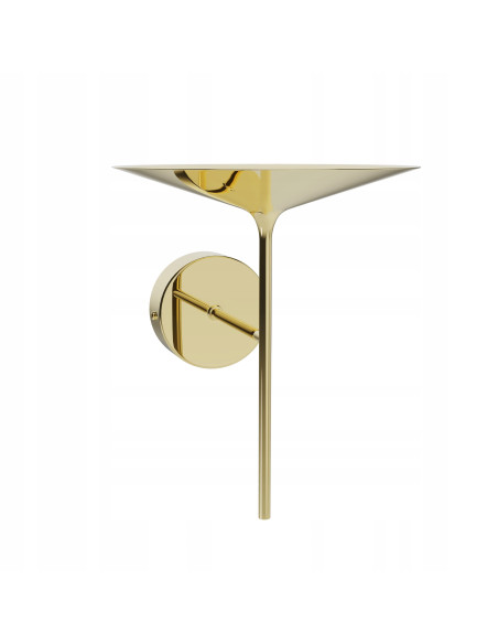 Kinkiet Hana w kształcie kieliszka, złoty, energooszczędny LED, nowoczesny design do salonu i sypialni