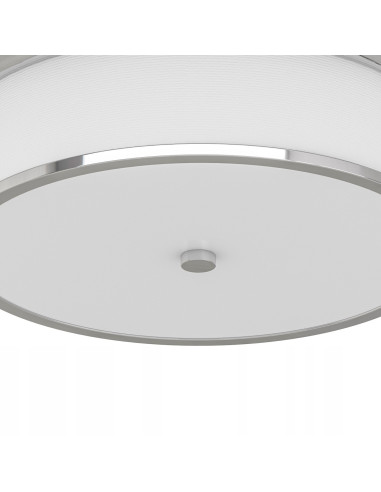 Plafon sufitowy Famburo - elegancka lampa chromowana do nowoczesnych wnętrz i długich korytarzy