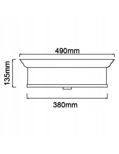 Plafon sufitowy Famburo - elegancka lampa chromowana do nowoczesnych wnętrz i długich korytarzy