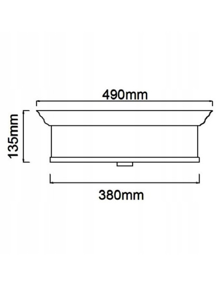 Plafon sufitowy Famburo - elegancka lampa chromowana do nowoczesnych wnętrz i długich korytarzy