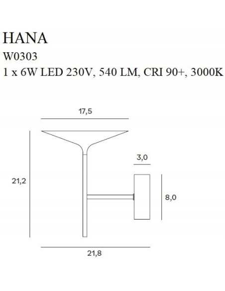 Lampa wisząca Hana LED czarna, minimalistyczna – elegancki kinkiet do sypialni i salonu, nowoczesny design