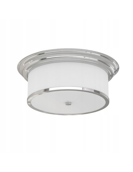 Lampa sufitowa Famburo z matowym szkłem i tkaniną, 3 punkty świetlne, nowoczesny design do korytarzy i schodów.