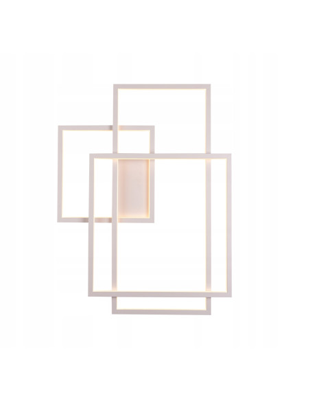 Kinkiet LED Geometric w białym - nowoczesna lampa ścienna do eleganckich wnętrz i korytarzy