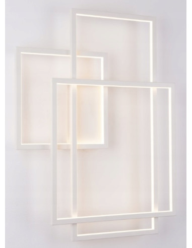 Kinkiet LED Geometric w białym - nowoczesna lampa ścienna do eleganckich wnętrz i korytarzy