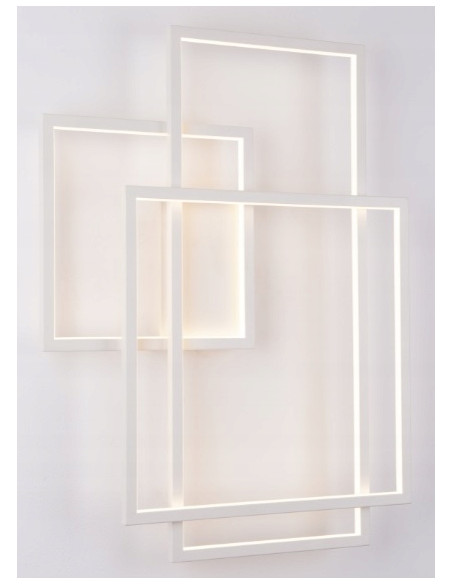 Kinkiet LED Geometric w białym - nowoczesna lampa ścienna do eleganckich wnętrz i korytarzy