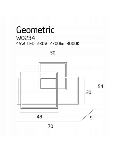 Kinkiet LED Geometric w białym - nowoczesna lampa ścienna do eleganckich wnętrz i korytarzy