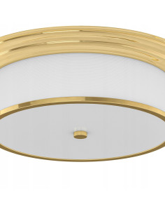 Lampa sufitowa Famburo z kremowym abażurem i złotym wykończeniem - elegancka dekoracja do wnętrz 2