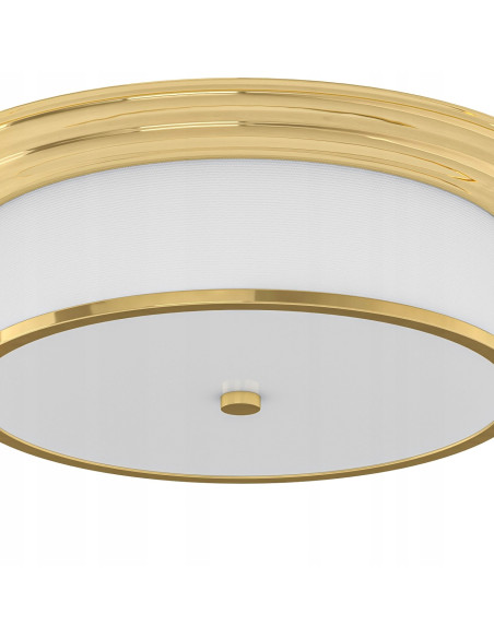 Lampa sufitowa Famburo z kremowym abażurem i złotym wykończeniem - elegancka dekoracja do wnętrz
