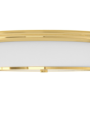 Lampa sufitowa Famburo z kremowym abażurem i złotym wykończeniem - elegancka dekoracja do wnętrz