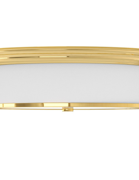 Lampa sufitowa Famburo z kremowym abażurem i złotym wykończeniem - elegancka dekoracja do wnętrz
