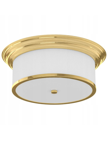 Plafon Famburo w złotym kolorze - elegancka lampa sufitowa glamour z trzema punktami świetlnymi E14, idealna do wnętrz.
