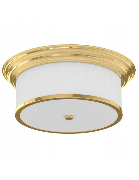 Plafon Famburo w złotym kolorze - elegancka lampa sufitowa glamour z trzema punktami świetlnymi E14, idealna do wnętrz.