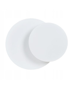 Nowoczesny kinkiet CIRCLE 1C w bialym kolorze z metalowymi akcentami do sypialni i salonu, idealny do minimalistycznych wnętrz