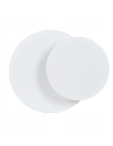 Nowoczesny kinkiet CIRCLE 1C w bialym kolorze z metalowymi akcentami do sypialni i salonu, idealny do minimalistycznych wnętrz