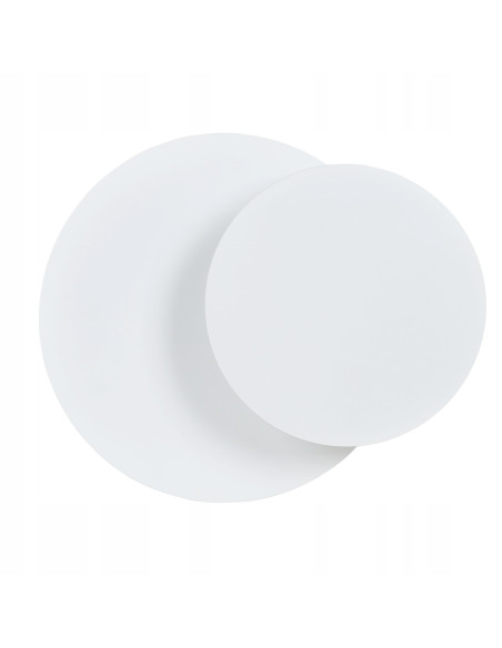 Nowoczesny kinkiet CIRCLE 1C w bialym kolorze z metalowymi akcentami do sypialni i salonu, idealny do minimalistycznych wnętrz