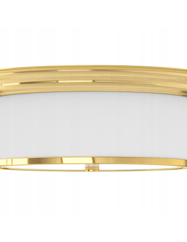 Plafon Famburo w złotym kolorze - elegancka lampa sufitowa glamour z trzema punktami świetlnymi E14, idealna do wnętrz.