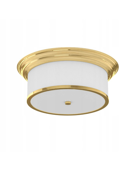 Plafon Famburo w złotym kolorze - elegancka lampa sufitowa glamour z trzema punktami świetlnymi E14, idealna do wnętrz.