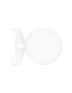 Kinkiet FLOKI – elegancka lampa ścienna w bieli i złocie, idealna do nowoczesnych i klasycznych wnętrz.