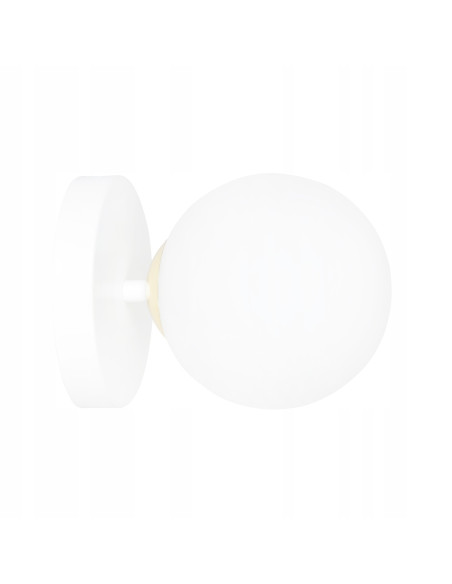 Kinkiet FLOKI – elegancka lampa ścienna w bieli i złocie, idealna do nowoczesnych i klasycznych wnętrz.