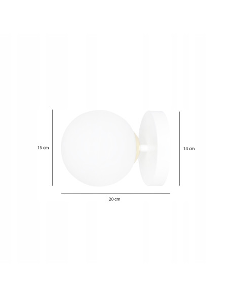 Kinkiet FLOKI – elegancka lampa ścienna w bieli i złocie, idealna do nowoczesnych i klasycznych wnętrz.