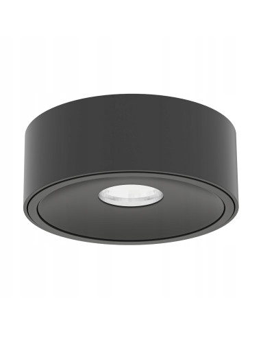 Plafon Neo Nero Slim KG - nowoczesna lampa LED GU10 w czarnym matowym wykończeniu do salonu i biura