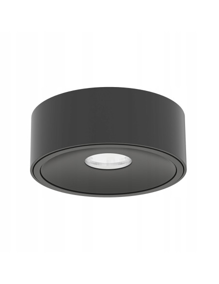 Plafon Neo Nero Slim KG - nowoczesna lampa LED GU10 w czarnym matowym wykończeniu do salonu i biura