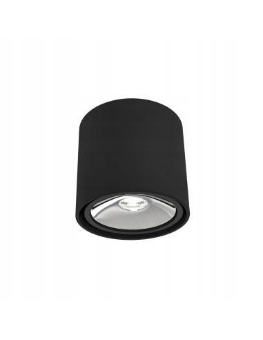 Lampy sufitowe Neo Nero Mobile Ufo Cromo - nowoczesny plafon czarny matowy z chromowanym akcentem