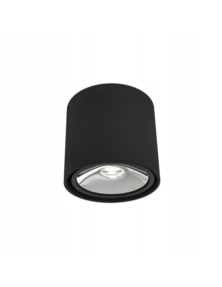 Lampy sufitowe Neo Nero Mobile Ufo Cromo - nowoczesny plafon czarny matowy z chromowanym akcentem