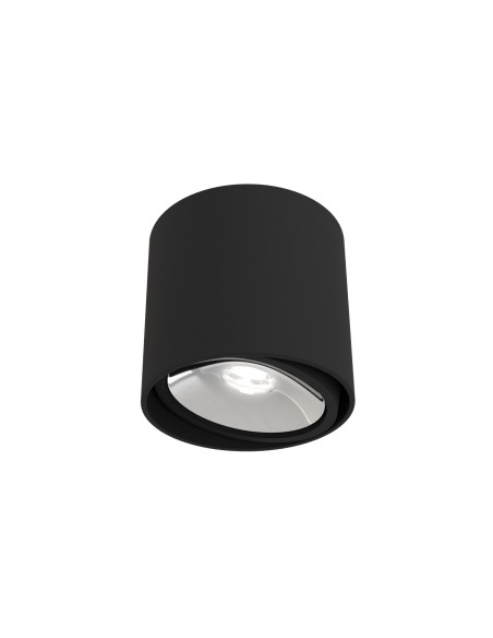 Lampy sufitowe Neo Nero Mobile Ufo Cromo - nowoczesny plafon czarny matowy z chromowanym akcentem