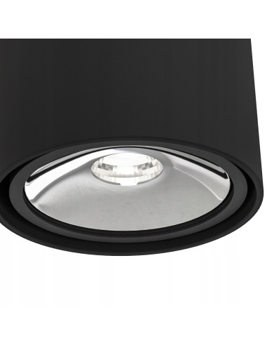 Lampy sufitowe Neo Nero Mobile Ufo Cromo - nowoczesny plafon czarny matowy z chromowanym akcentem