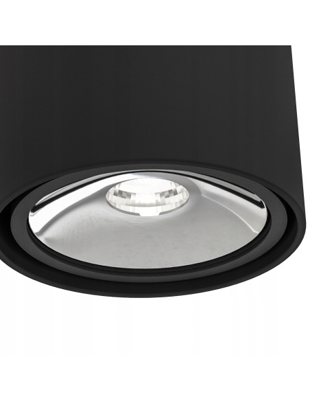 Lampy sufitowe Neo Nero Mobile Ufo Cromo - nowoczesny plafon czarny matowy z chromowanym akcentem