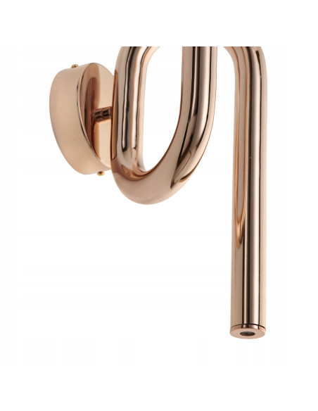 Kinkiet MYK w miedzi 2-punktowy – nowoczesna lampa do sypialni i korytarza od Step into design