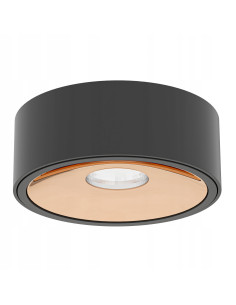 Lampa sufitowa Neo Nero Slim KG z złotym akcentem - elegancki plafon w matowej czerni do nowoczesnych wnętrz. 2