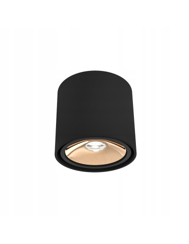 Lampa sufitowa Neo Nero Gold - Nowoczesny plafon w minimalistycznym stylu do biura i eleganckich wnętrz